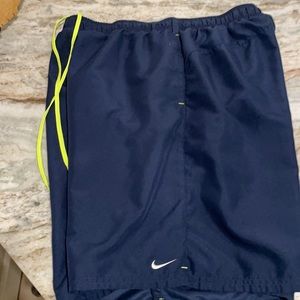 Navy blue swim trunk